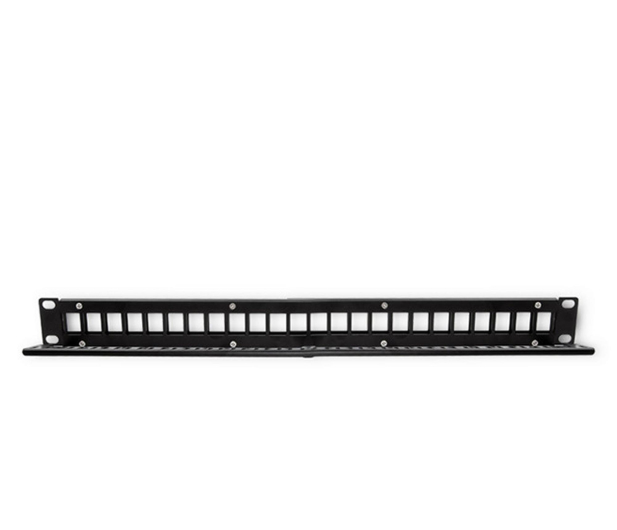 Qoltec Patch panel RACK  24 porty  UTP blank  czarny - 1329985 - zdjęcie